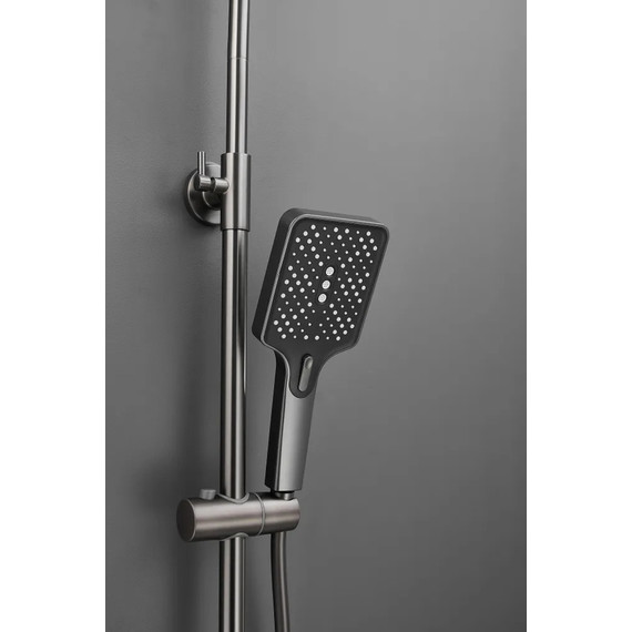 Душевая стойка Haiba HB24732-3, оружейная сталь фото 5