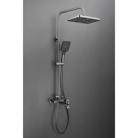 Душевая стойка Haiba HB24732-3, оружейная сталь фото 2