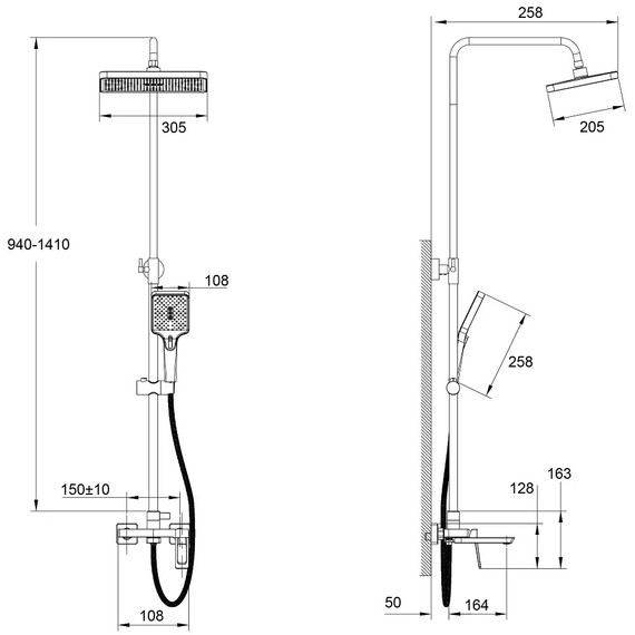 Душевая стойка Haiba HB24732 - 19 Душевая стойка Haiba HB24732 фото 19