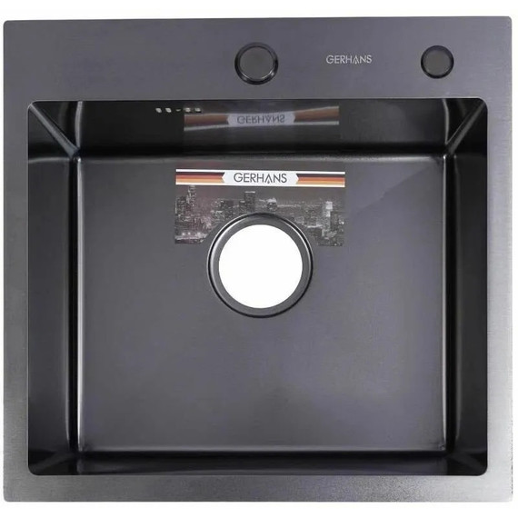 Кухонная мойка Gerhans K34550B 1 мм, графит фото 3