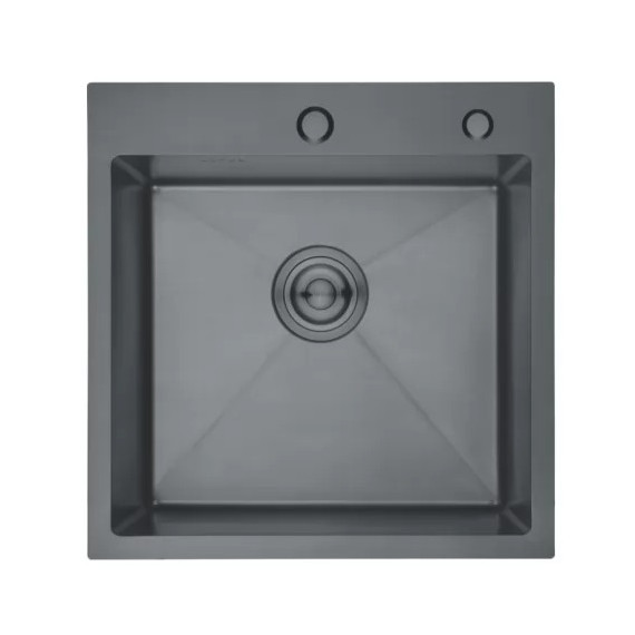 Кухонная мойка Gerhans K34550B 1 мм, PVD графит фото 