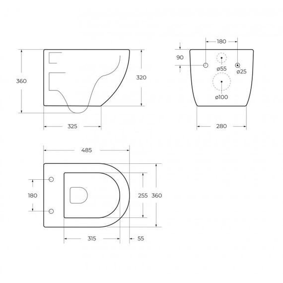 Инсталляция с подвесным унитазом комплект: BelBagno Uno BB5177CH-TOR/SC/BB026/BB082BL с подвесным безободковым унитазом, сиденье микролифт, крепление, кнопка смыва белая (система смыва торнадо) фото 8