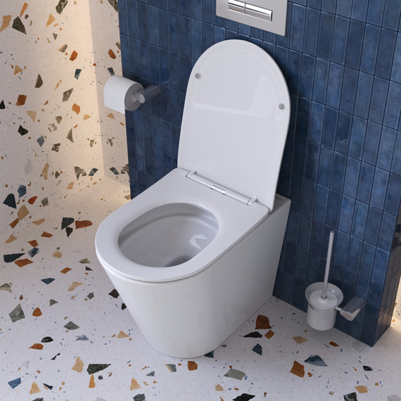 Унитаз приставной безободковый BelBagno BB1003CB-TOR/SC с тонкой крышкой микролифт (система смыва торнадо) - 5 Унитаз приставной безободковый BelBagno BB1003CB-TOR/SC с тонкой крышкой микролифт (система смыва торнадо) фото 5