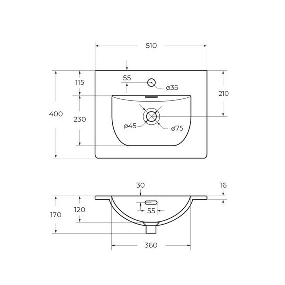 Тумба подвесная с раковиной Belbagno 50 см KRAFT 39-500/390-2C-SO-GSO (раковина BB-8099-3-50) тёмно-серый матовый фото 4