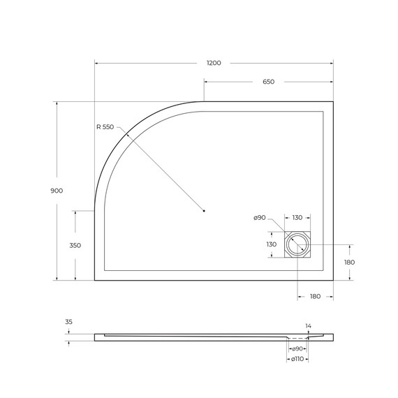 Каменный поддон BelBagno 120 см TRAY-MR-UNO-RH-120/90-550-35-W-L-BO - 4 Каменный поддон BelBagno 120 см TRAY-MR-UNO-RH-120/90-550-35-W-L-BO фото 4