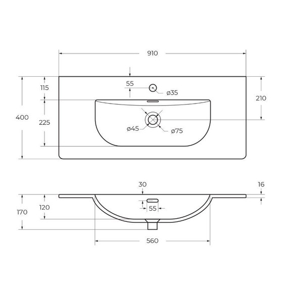 Тумба подвесная с раковиной BelBagno 90 см UNO-MINI-900-2C-SO-AO, голубой матовый фото 4