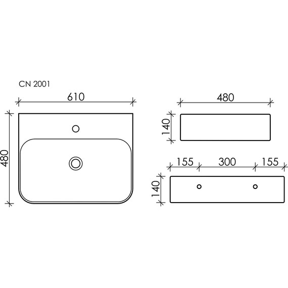 Раковина-чаша Ceramicanova Aura 61 см CN2001 фото 6