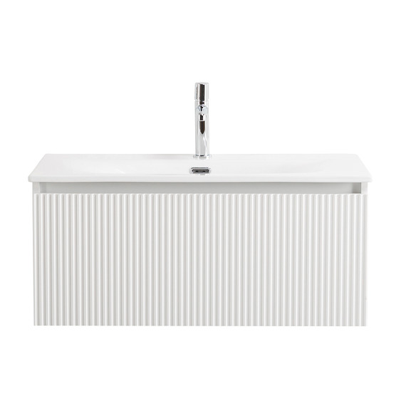 Тумба подвесная с раковиной BelBagno 80 см UNO-800-1C-SO-BO, bianco opaco фото 