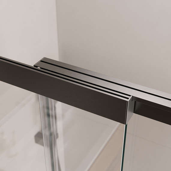 Шторка для ванны Cezares 90 см SLIDER-FIX-VF-11-90/150-C-GM, оружейная сталь/прозрачное фото 6