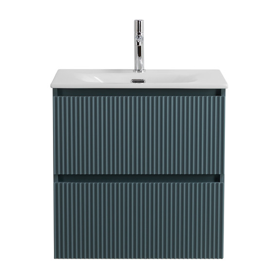 Тумба подвесная с раковиной BelBagno 60 см UNO-MINI-600-2C-SO-AO, голубой матовый фото 