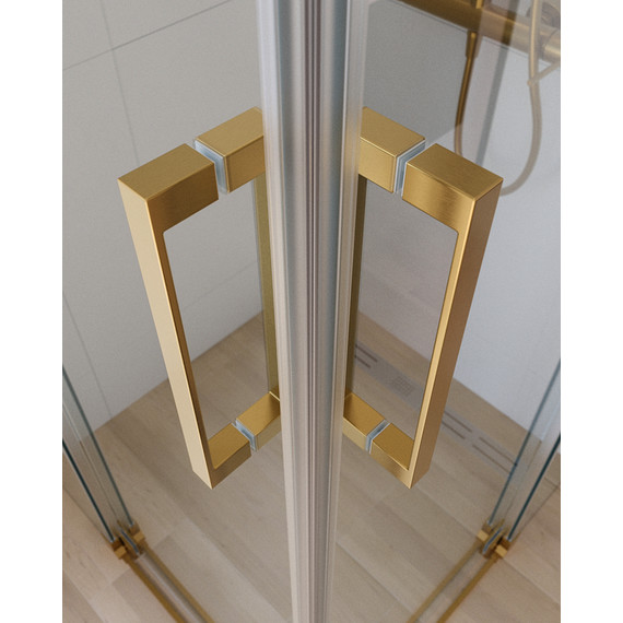 Душевое ограждение Cezares (80-90)x(90-100) SLIDER-AH-2-80/90-90/100-C-BORO (стекло 8 мм) брашированное золото/прозрачное - 4 Душевое ограждение Cezares (80-90)x(90-100) SLIDER-AH-2-80/90-90/100-C-BORO (стекло 8 мм) брашированное золото/прозрачное фото 4