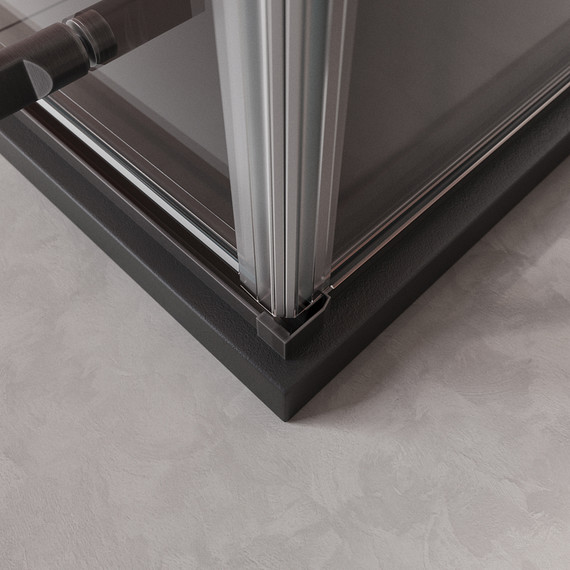 Душевое ограждение Cezares 900x900 LINER-A-1-90-C-GM-L, оружейная сталь/прозрачное - 6 Душевое ограждение Cezares 900x900 LINER-A-1-90-C-GM-L, оружейная сталь/прозрачное фото 6