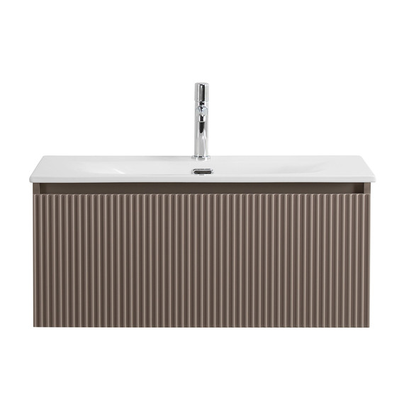 Тумба подвесная с раковиной BelBagno 80 см UNO-800-1C-SO-СO, бежевый матовый фото 