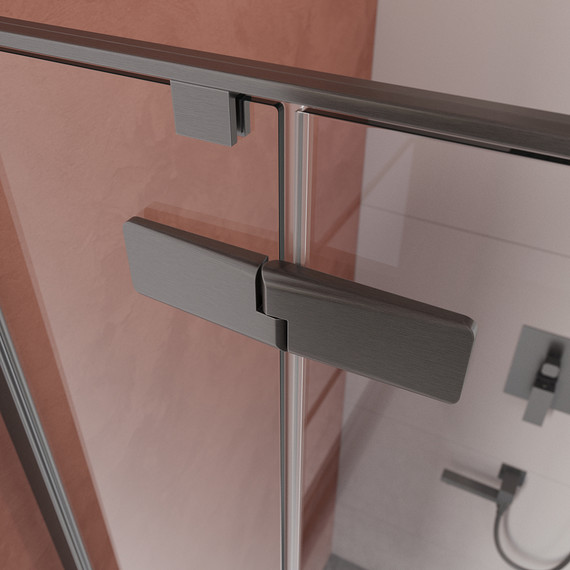 Душевое ограждение Cezares 900x900 LINER-A-1-90-C-GM-R, оружейная сталь/прозрачное - 7 Душевое ограждение Cezares 900x900 LINER-A-1-90-C-GM-R, оружейная сталь/прозрачное фото 7