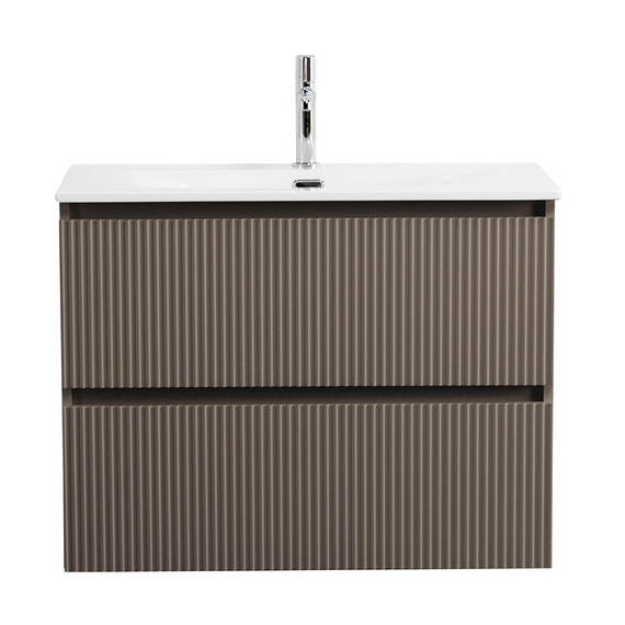 Тумба подвесная с раковиной BelBagno 90 см UNO-MINI-900-2C-SO-СO, бежевый матовый фото 