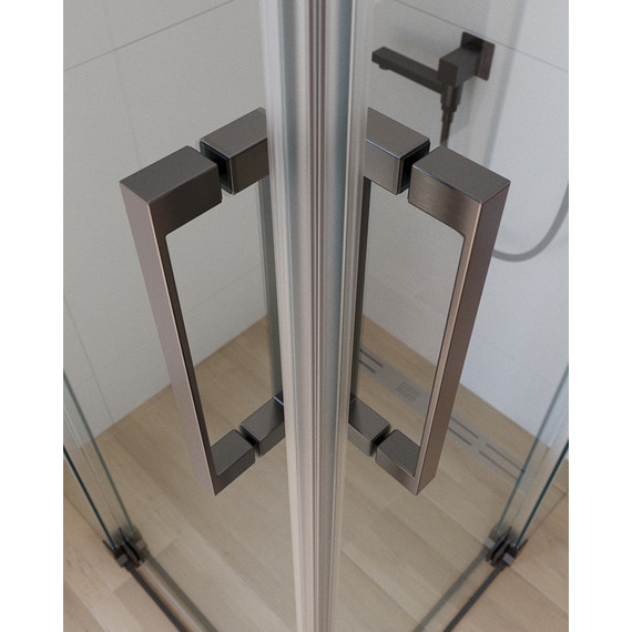 Душевое ограждение Cezares (80-90)x(90-100) SLIDER-AH-2-80/90-90/100-C-GM (стекло 8 мм) оружейная сталь/прозрачное - 4 Душевое ограждение Cezares (80-90)x(90-100) SLIDER-AH-2-80/90-90/100-C-GM (стекло 8 мм) оружейная сталь/прозрачное фото 4