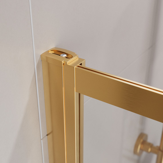 Шторка для ванны Cezares 90 см SLIDER-FIX-VF-11-90/150-C-BORO, брашированное золото/прозрачное фото 4