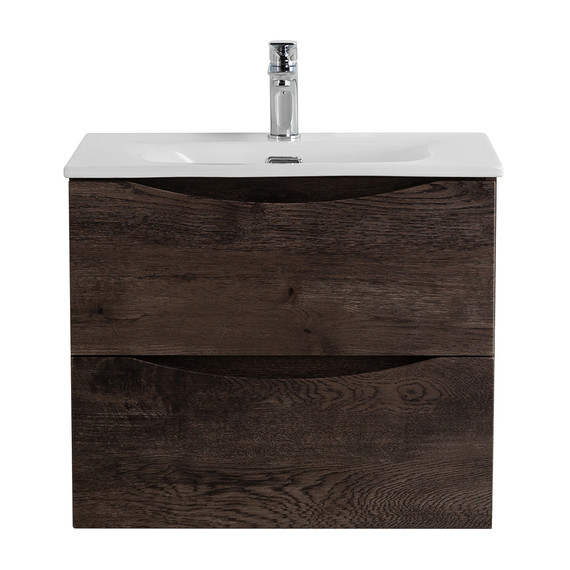 Тумба подвесная с раковиной BelBagno 50 см MARINO-CER-MINI-500-2C-SO-RNG-P, rovere nature grigio фото 