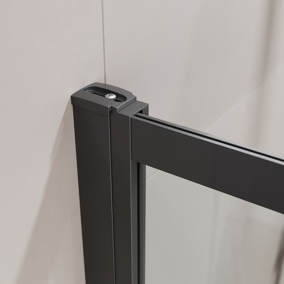 Шторка для ванны Cezares 90 см SLIDER-FIX-VF-11-90/150-C-NERO, чёрный/прозрачное фото 4