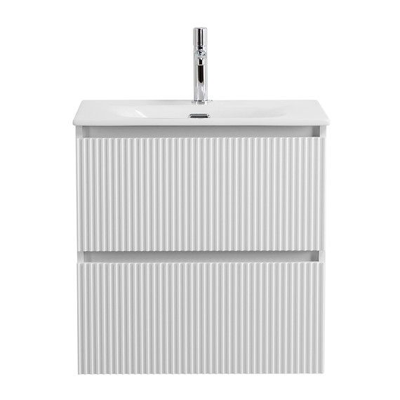 Тумба подвесная с раковиной BelBagno 60 см UNO-MINI-600-2C-SO-BO, bianco opaco фото 