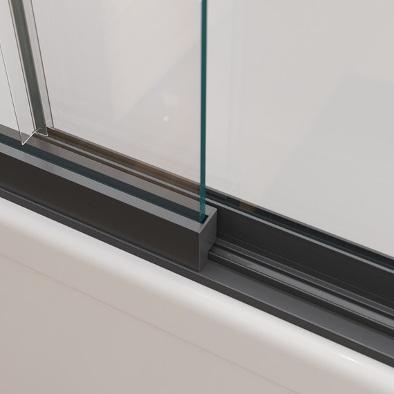 Шторка для ванны Cezares 90 см SLIDER-FIX-VF-11-90/150-C-NERO, чёрный/прозрачное фото 5