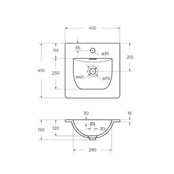 Тумба подвесная с раковиной BelBagno 40 см UNO-MINI-400-2C-SO-AO, голубой матовый фото 4