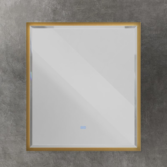 Зеркало Cezares 80 см CZR-SPC-INT-800-900-LED-TCH-WARM-BORO, брашированное золото фото 2