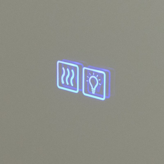 Зеркало Cezares 80 см CZR-SPC-INT-800-900-LED-TCH-WARM-BORO, брашированное золото фото 5