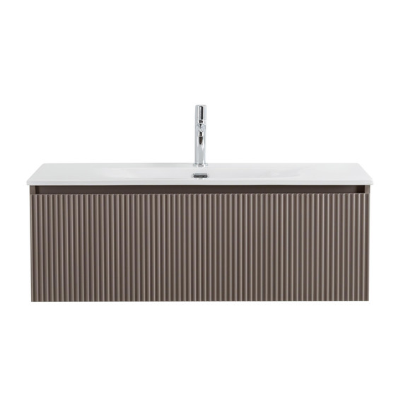 Тумба подвесная с раковиной BelBagno 100 см UNO-1000-1C-SO-СO, бежевый матовый фото 