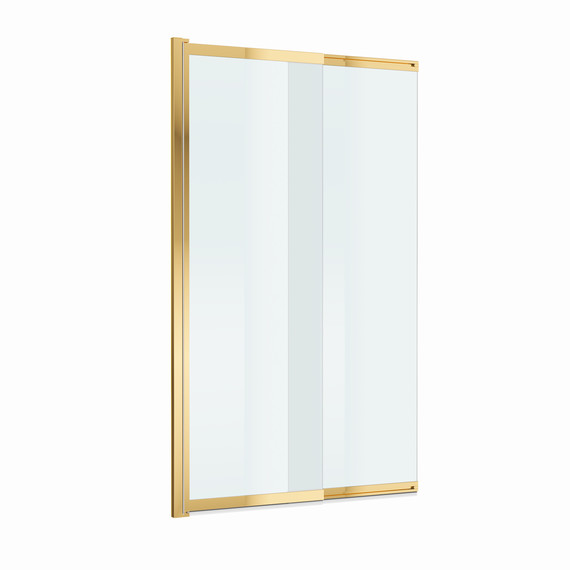 Шторка для ванны BelBagno 90 см LUCE-VF-11-90/145-C-ORO, золото/прозрачное фото 4