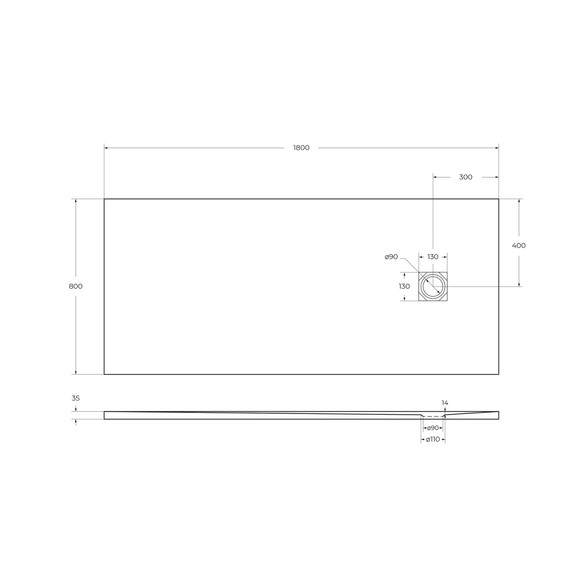 Каменный поддон BelBagno 180 см TRAY-MR-UNO-AH-180/80-35-W-BO - 5 Каменный поддон BelBagno 180 см TRAY-MR-UNO-AH-180/80-35-W-BO фото 5