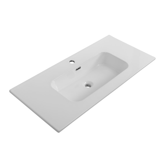 Тумба подвесная с раковиной Cezares 100 см ECO-CER-N-1000-2C-SO-PS-P (раковина CZR-8095-100) фисташковый софт фото 2