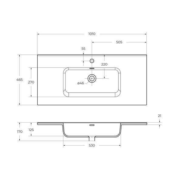 Тумба подвесная с раковиной Belbagno 100 см KRAFT-1000-2C-SO-VO (раковина BB1000ETL) еловый матовый фото 4