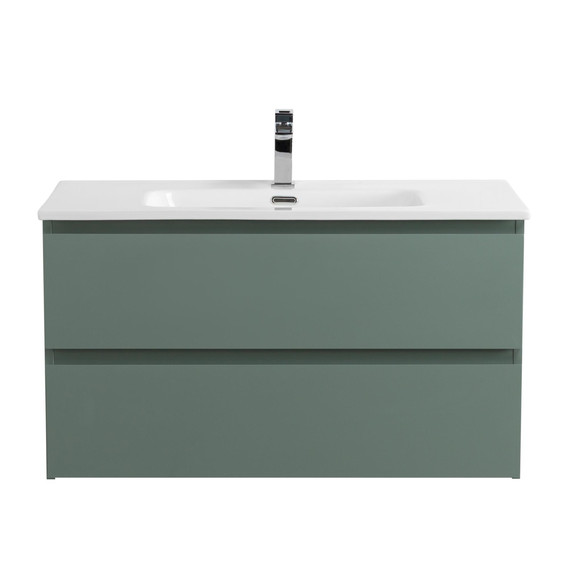 Тумба подвесная с раковиной Belbagno 90 см KRAFT-900-2C-SO-VO (раковина BB900ETL) еловый матовый фото 
