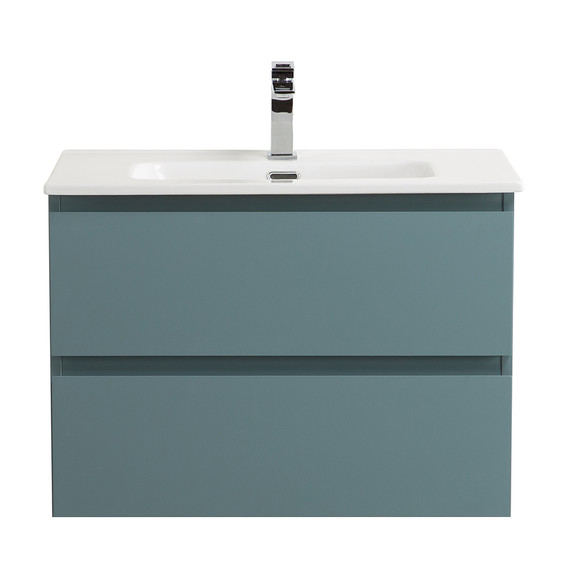 Тумба подвесная с раковиной Belbagno 70 см KRAFT-700-2C-SO-AO (раковина BB700ETL) голубой матовый фото 