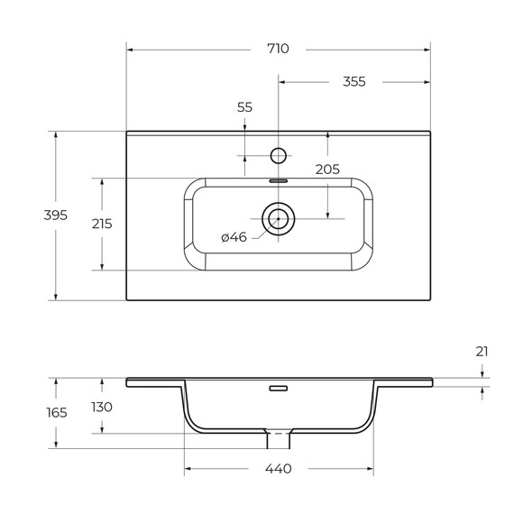 Тумба подвесная с раковиной Belbagno 70 см KRAFT 39-700/390-2C-SO-VO (раковина BB700/390ETL) еловый матовый фото 5