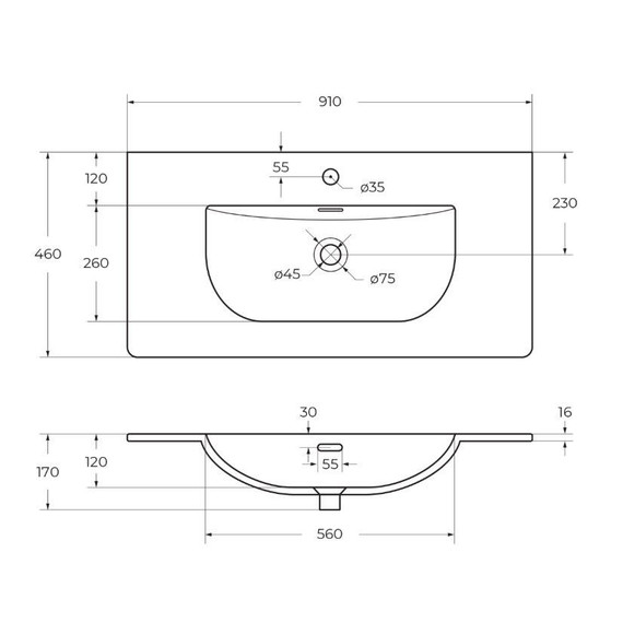 Тумба подвесная с раковиной Belbagno 90 см KRAFT-900-2C-SO-VO (раковина BB-8099-90) еловый матовый фото 4