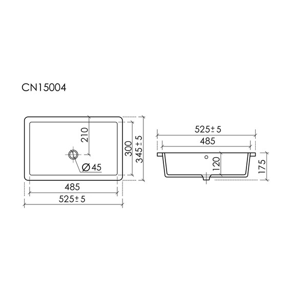 Раковина врезная под столешницу Ceramicanova Era 52 см CN15004 фото 5