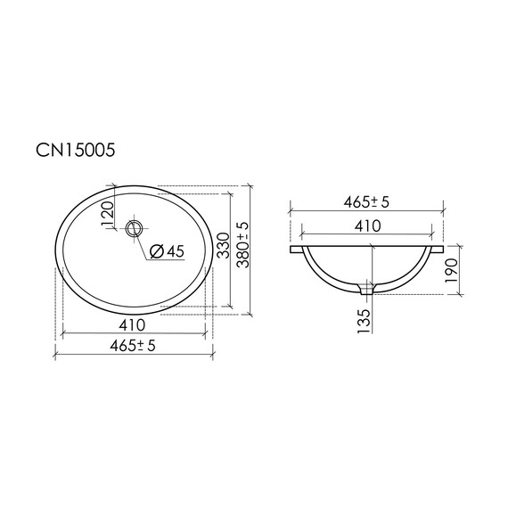 Раковина врезная под столешницу Ceramicanova Era 46 см CN15005 фото 6