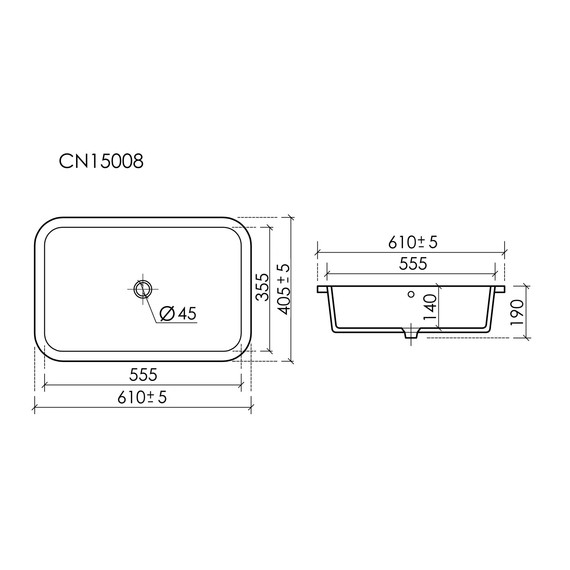 Раковина врезная под столешницу Ceramicanova Era 61 см CN15007 фото 6