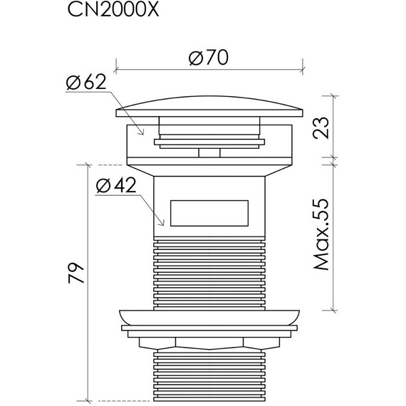 Донный клапан Ceramicanova CN2000CHX фото 2