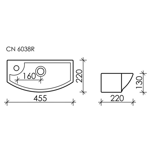 Раковина подвесная Ceramicanova Element 45 см R CN6038R фото 8