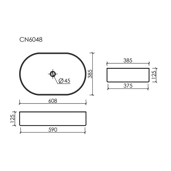 Раковина-чаша Ceramicanova Element 60 см CN6048 фото 9