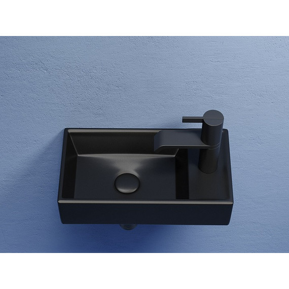 Раковина подвесная Ceramicanova Element 40 см L CN6051LMB, чёрный матовый фото 2