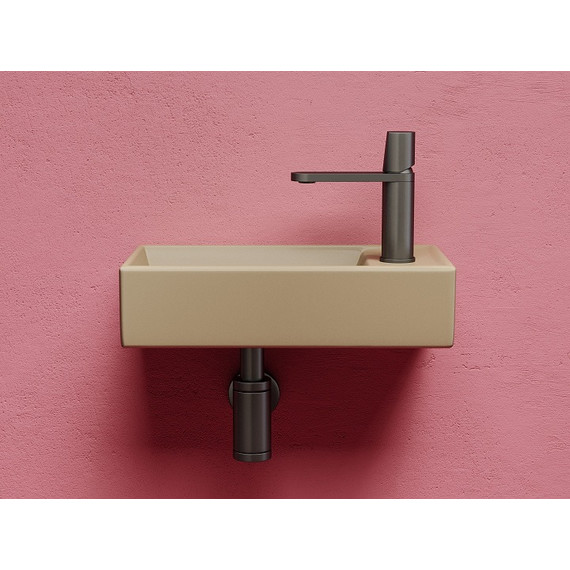 Раковина подвесная Ceramicanova Element 40 см L CN6051LMC, капучино матовый фото 4