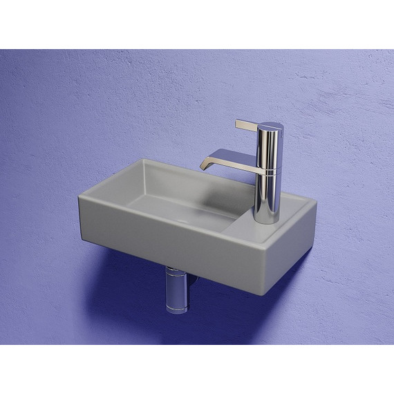 Раковина подвесная Ceramicanova Element 40 см L CN6051LMH, антрацит матовый фото 2