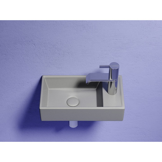 Раковина подвесная Ceramicanova Element 40 см L CN6051LMH, антрацит матовый фото 4