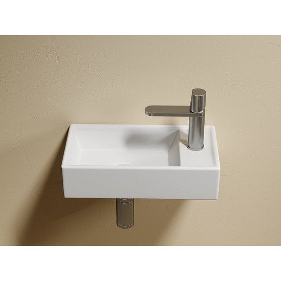 Раковина подвесная Ceramicanova Element 40 см L CN6051LMW, белый матовый фото 3