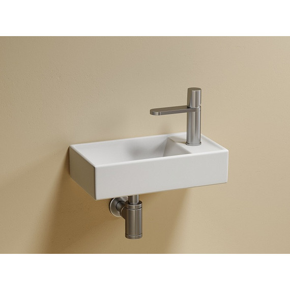 Раковина подвесная Ceramicanova Element 40 см L CN6051LMW, белый матовый фото 5