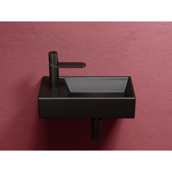 Раковина подвесная Ceramicanova Element 40 см R CN6051RMB, чёрный матовый фото 4